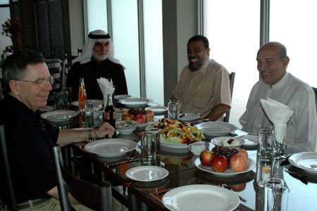 Lunch with Alari Mowlana, governor of the Western Province (right)