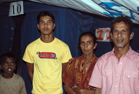 The Prasad family residents of the Bus station camp