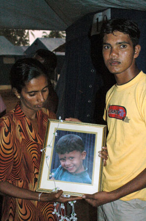 The Prasad family residents of the Bus station camp