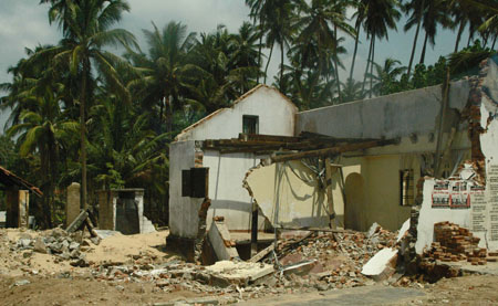 A view of destruction