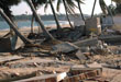 Destroyed homes in Hambantota